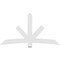 Ekena Millwork Alberta Architectural Grade PVC Gable Bracket, 84"W x 45 1/2"H x 2"D x 6"F, 13/12 Pitch GBP084X46X0206ALB00 - alternate 4